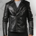 Elex Black Motorcycle Leather Jacket|
