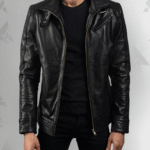 Legacy Black Leather Biker Jacket|
