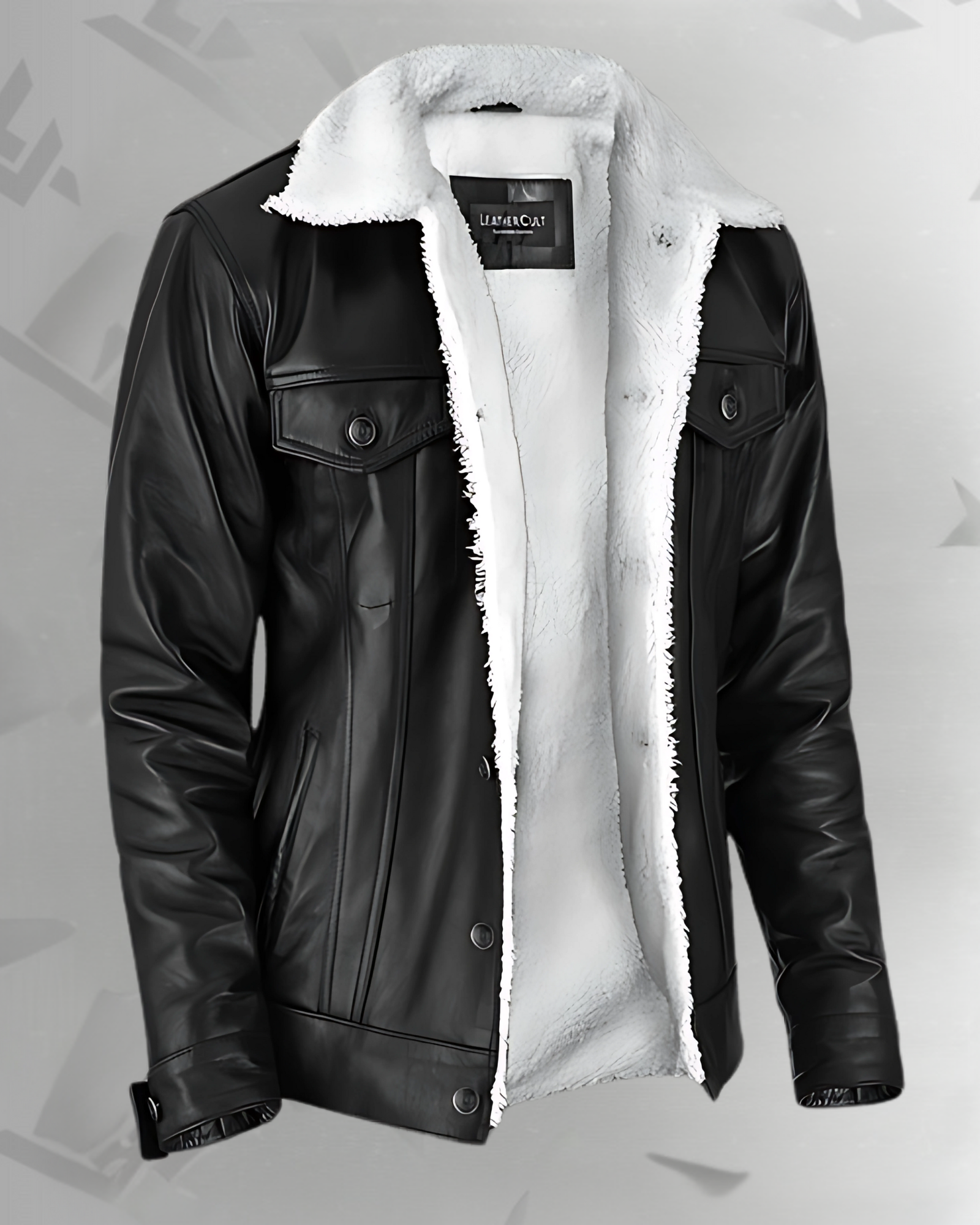 Leather Sherpa Jacket