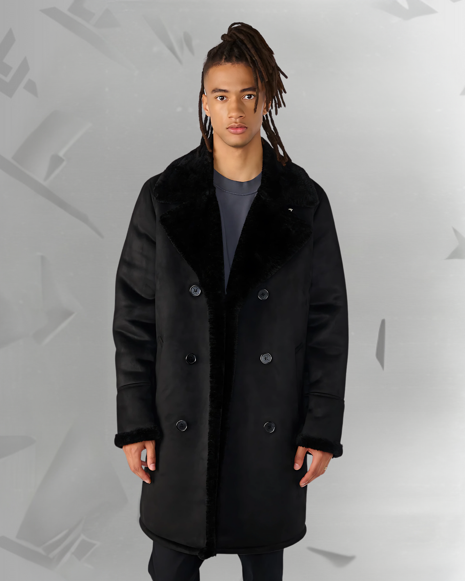 Faux Shearling Car Coat