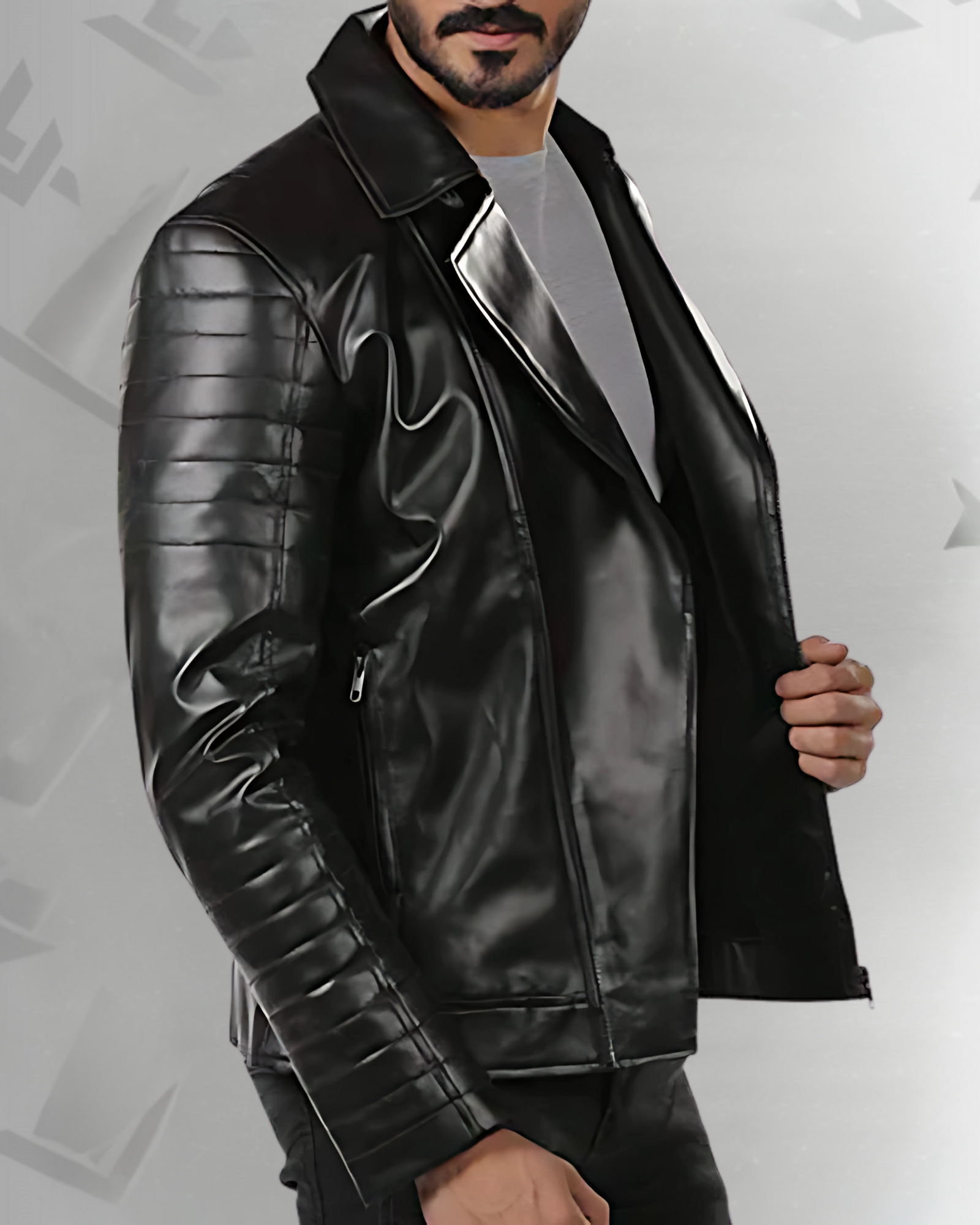 Elex Black Motorcycle Leather Jacket|