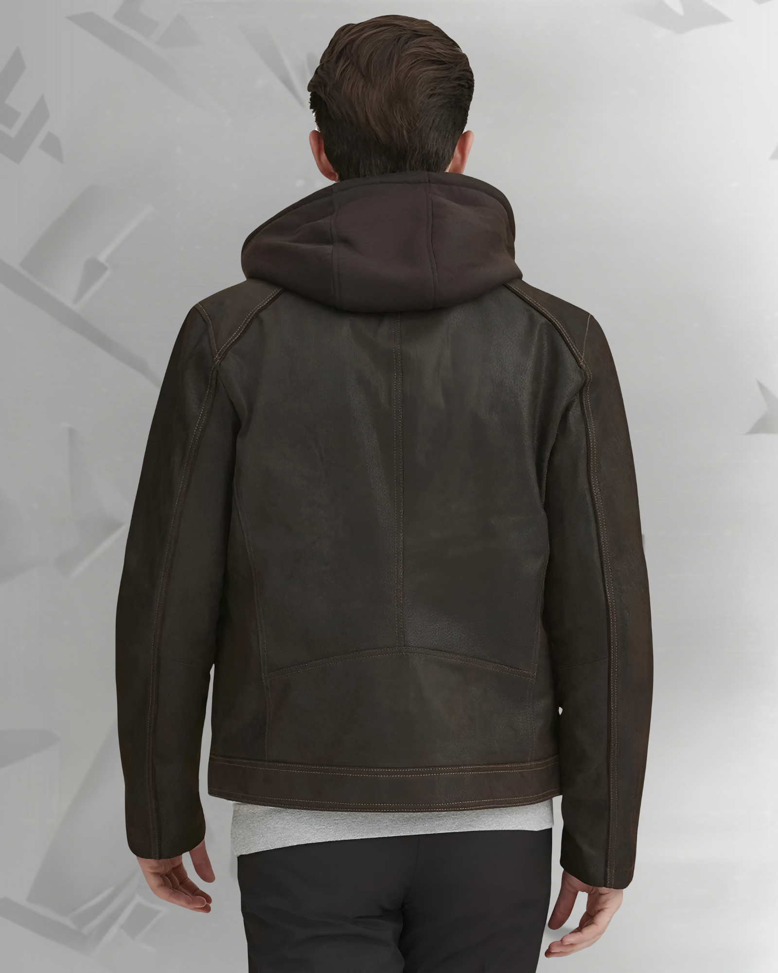 Jake Hooded Leather Jacket|