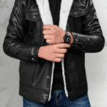 Leather Sherpa Jacket|