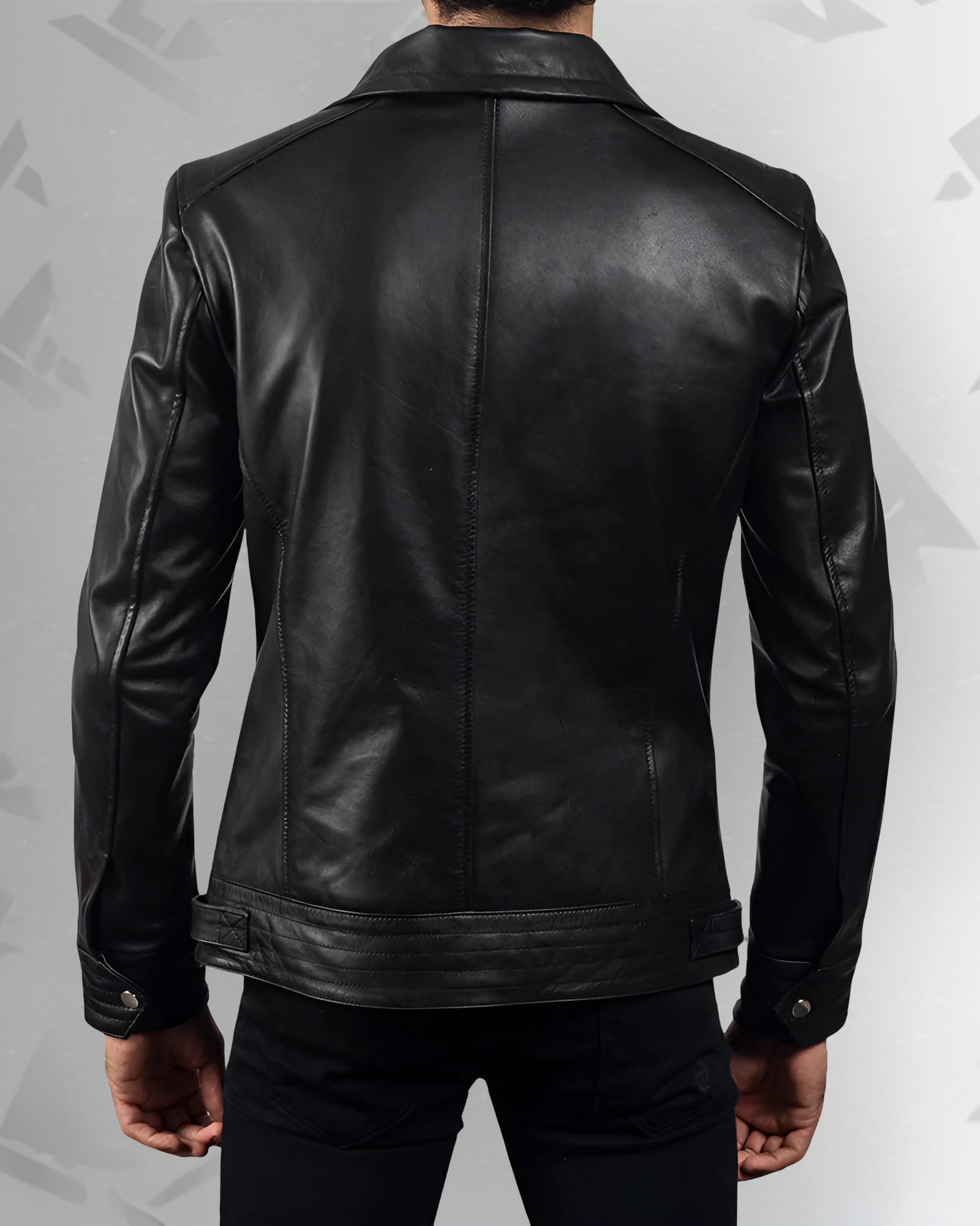 Legacy Black Leather Biker Jacket|