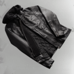 Highschool Black Hooded Leather Jacket|
