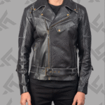 Vincent Black Leather Biker Jacket|