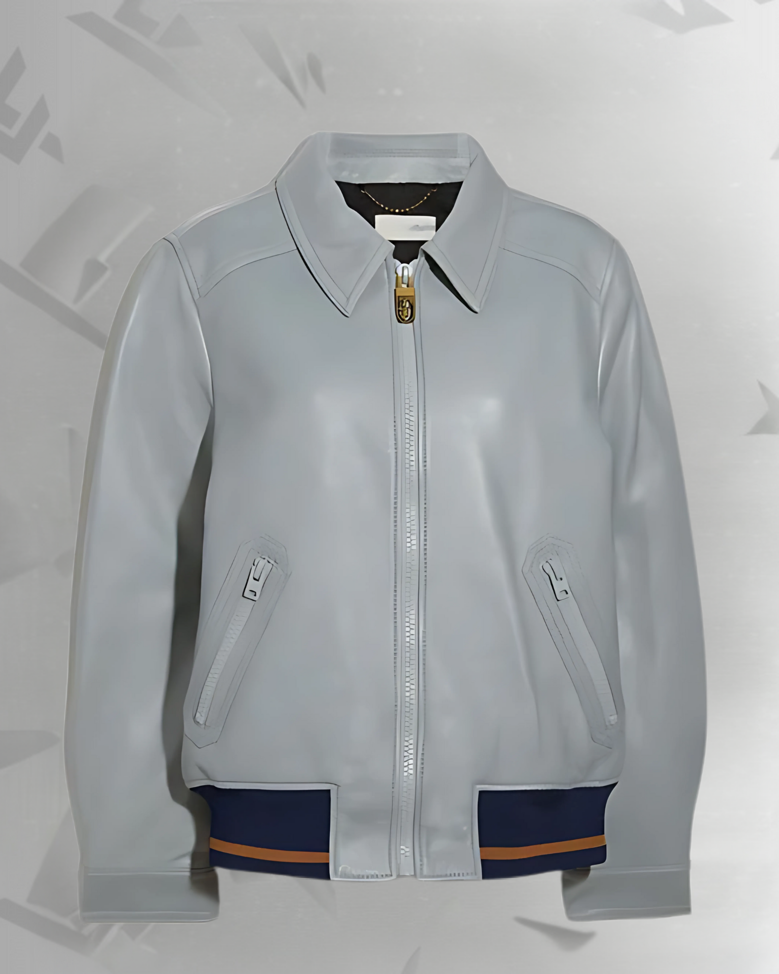 Women's Grey RAF Aviator Sheepskin Shearling Leather Jacket