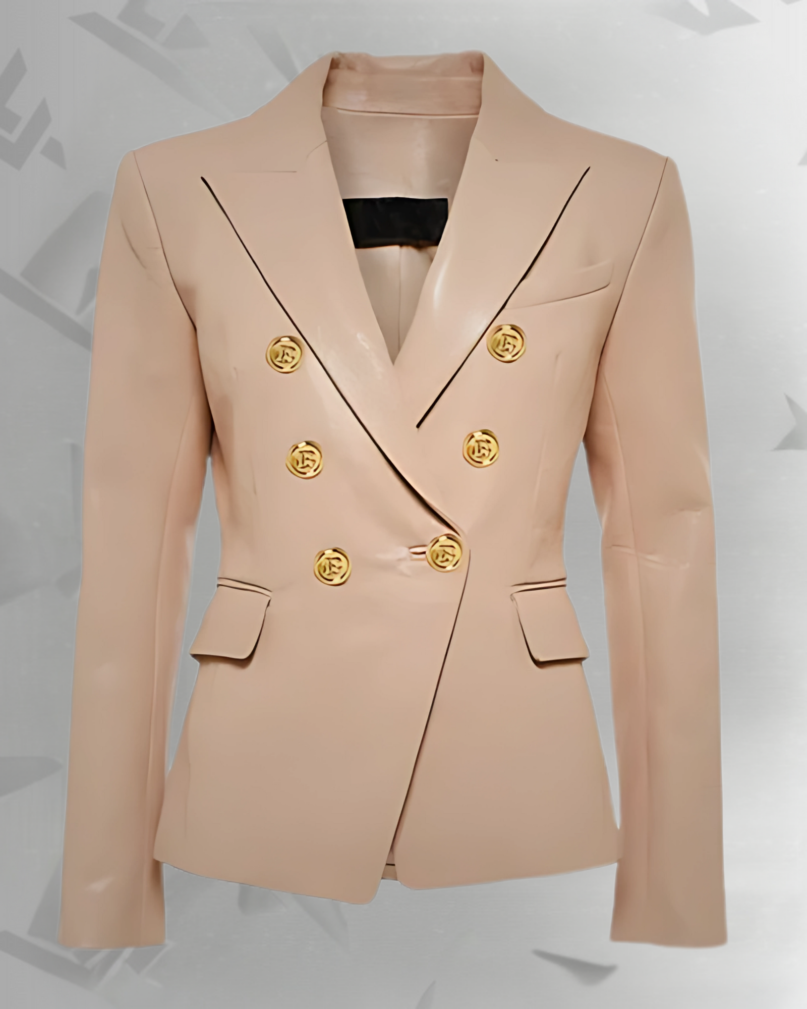 Womens Natural Brown Nappa Leather Blazer