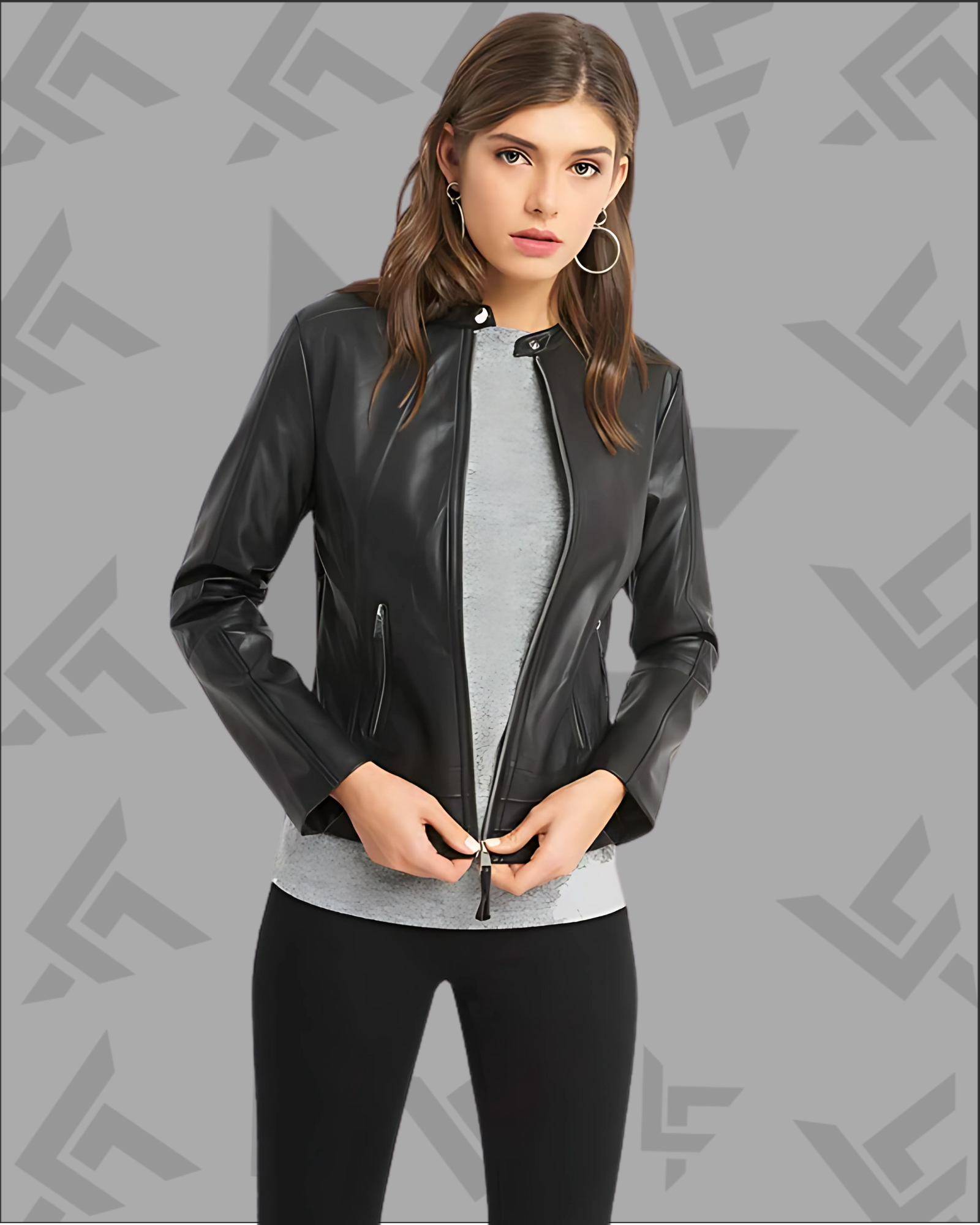 Cora Black Lambskin Biker Leather Jacket for Women 1 Cora Black Lambskin Biker Leather Jacket for Women