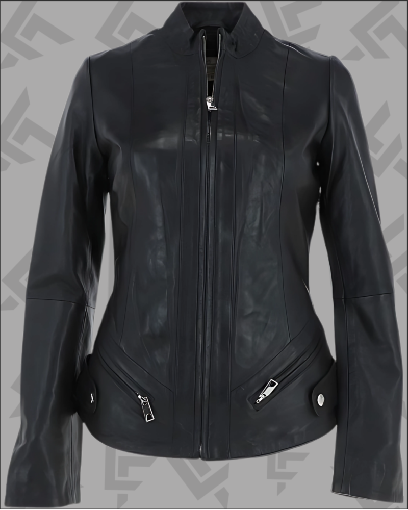 Leather Jacket Black/nap : Alana