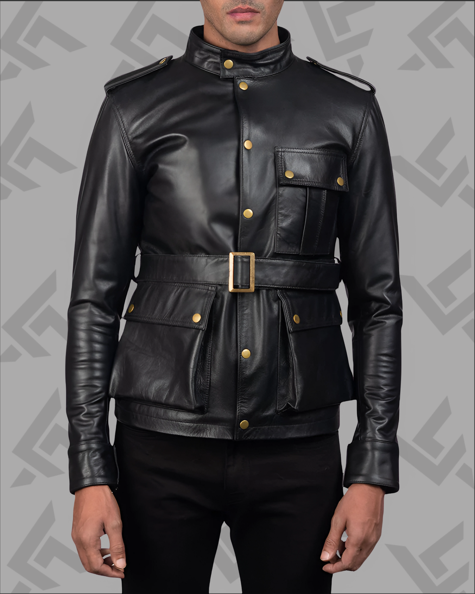 Germain Black Leather Jacket