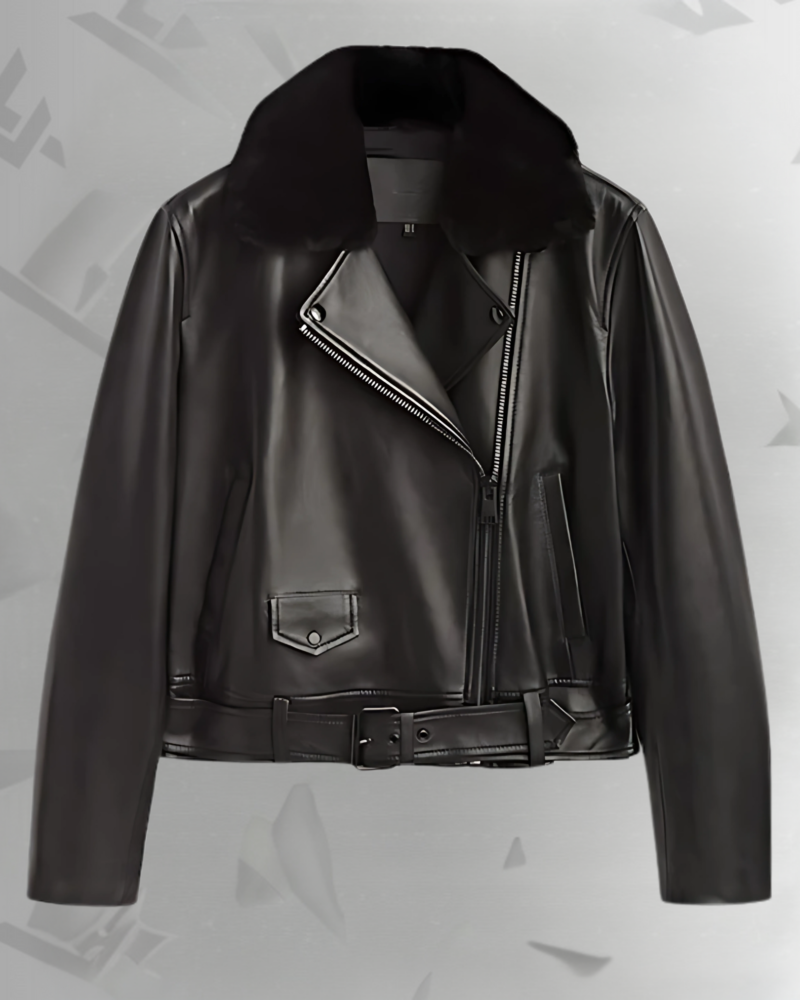 sheepskin Biker Leather Jacket