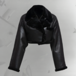 Valentina Women’s Black B3 Aviator Shearling Flight Jacket|