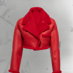 Women’s Red B3 Aviator Shearling Leather Bomber Jacket – Genuine Winter Jacket|