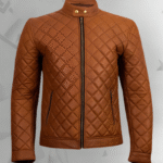 Men’s Casual Brown Designer Style Leather Jacket|