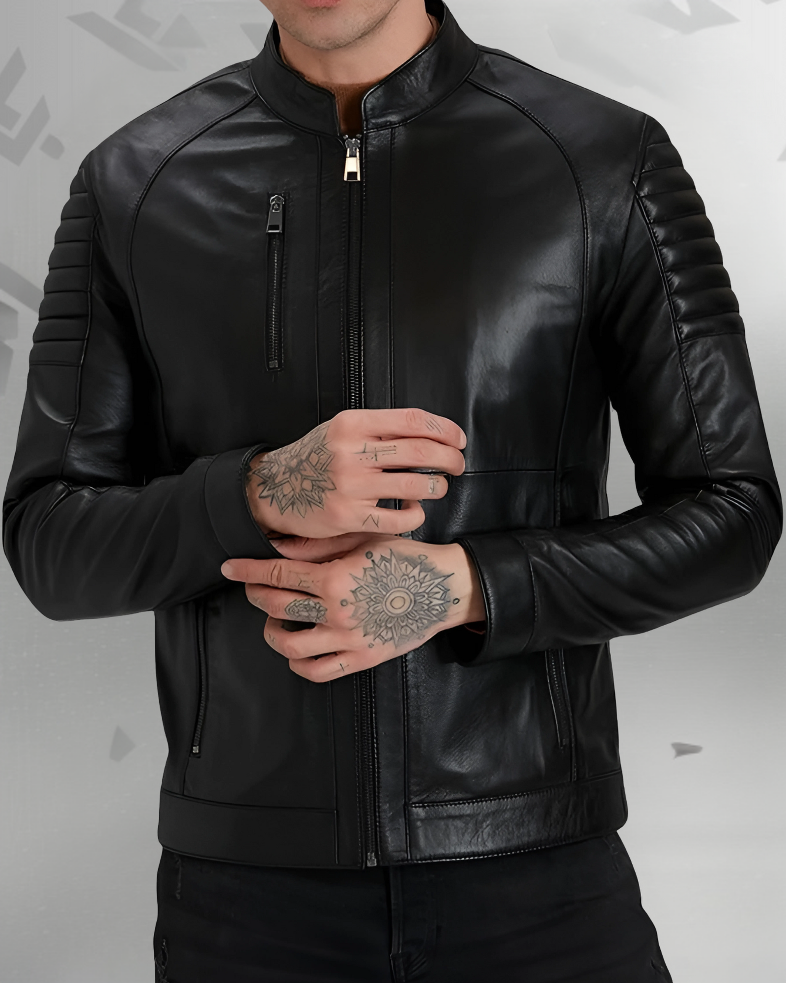 Slim Fit Fashion Mens Leather Jacket