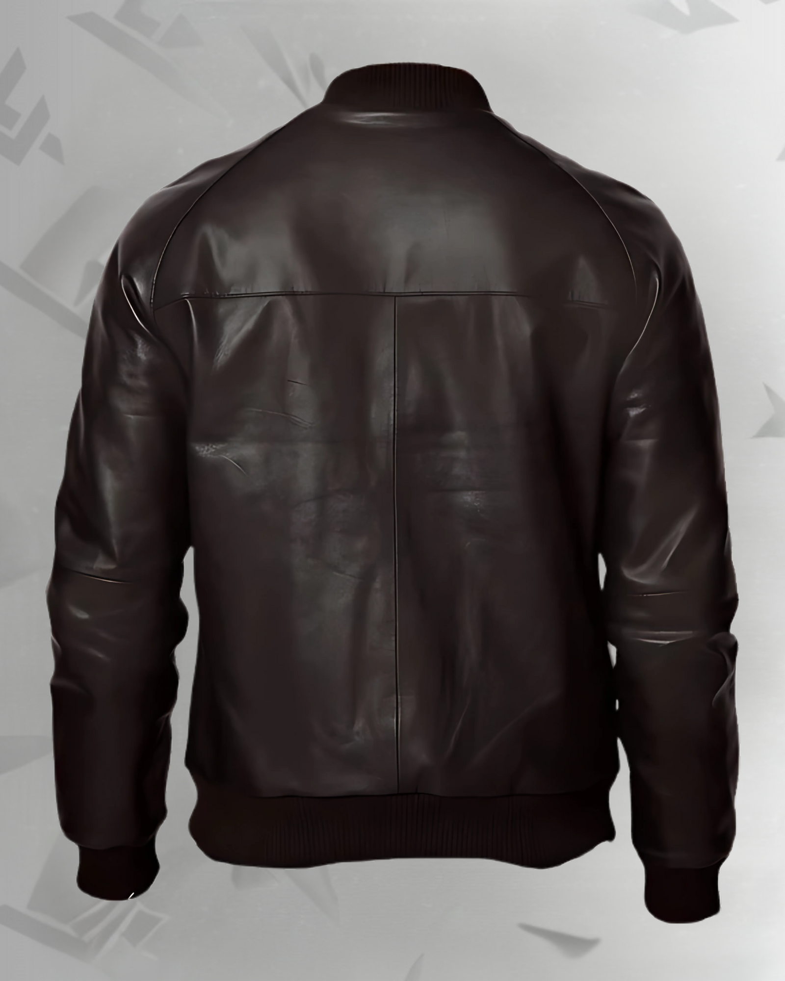 Black bomber style ribbed jacket|