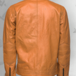 Arthur camel café racer leather jacket|