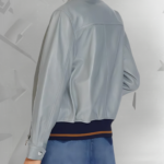 Women's Grey RAF Aviator Sheepskin Shearling Leather Jacket|