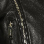 Kiana Black Biker Fringes Leather Jacket|