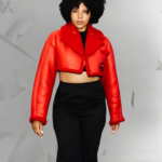 Women’s Red B3 Aviator Shearling Leather Bomber Jacket – Genuine Winter Jacket|