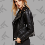 Scarlett Black Biker Leather Jacket for Women|