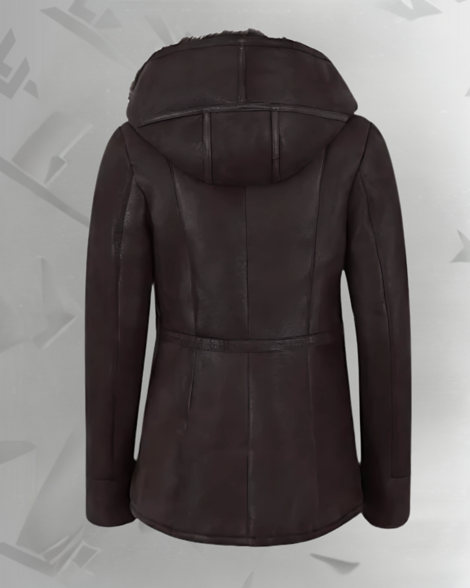 Women’s Hooded Shearling Long Coat with Fur – Genuine Winter Sheepskin Coat|