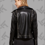 Scarlett Black Biker Leather Jacket for Women|