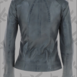 Aliona Grey Leather Jacket for Women | Ashwood|