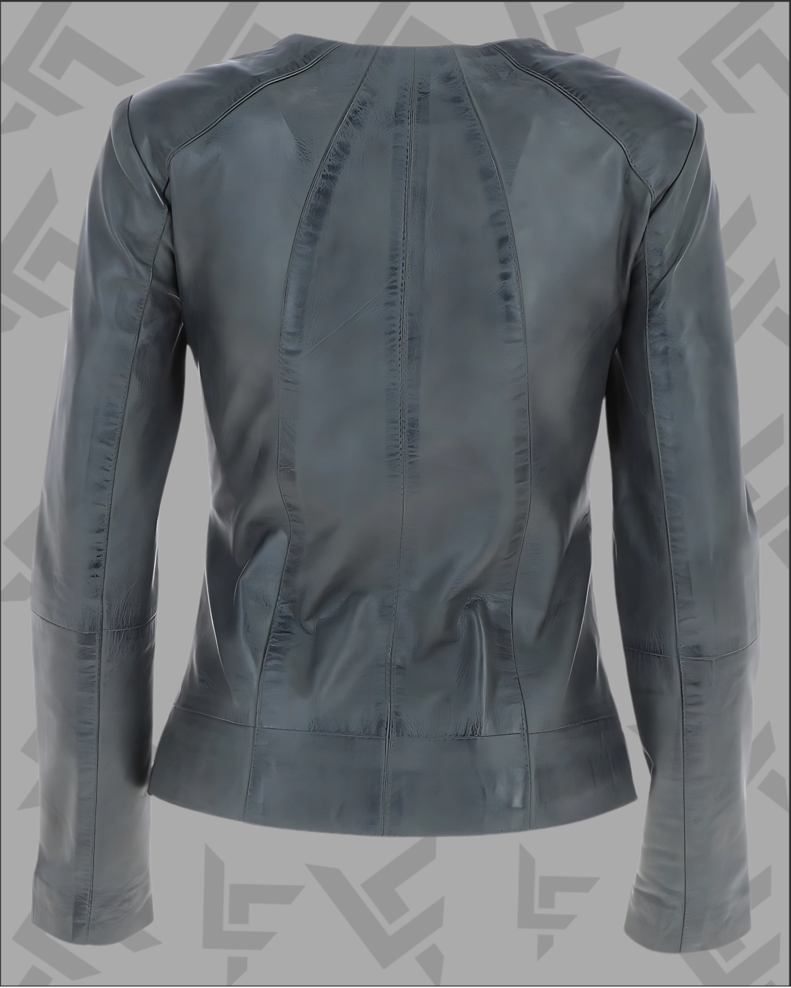 Aliona Grey Leather Jacket for Women | Ashwood|