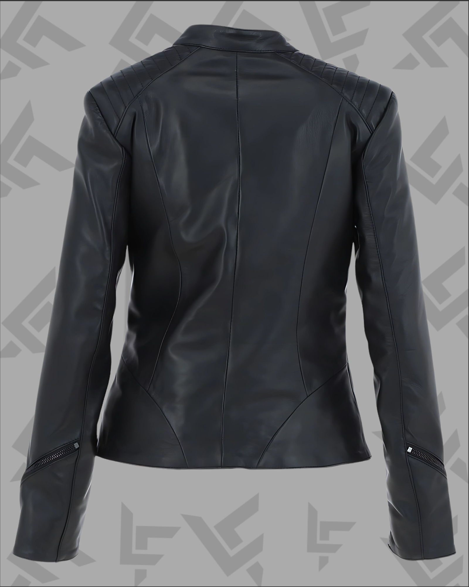 Marisol Women’s Black Vegetable-Tanned Leather Biker Jacket|