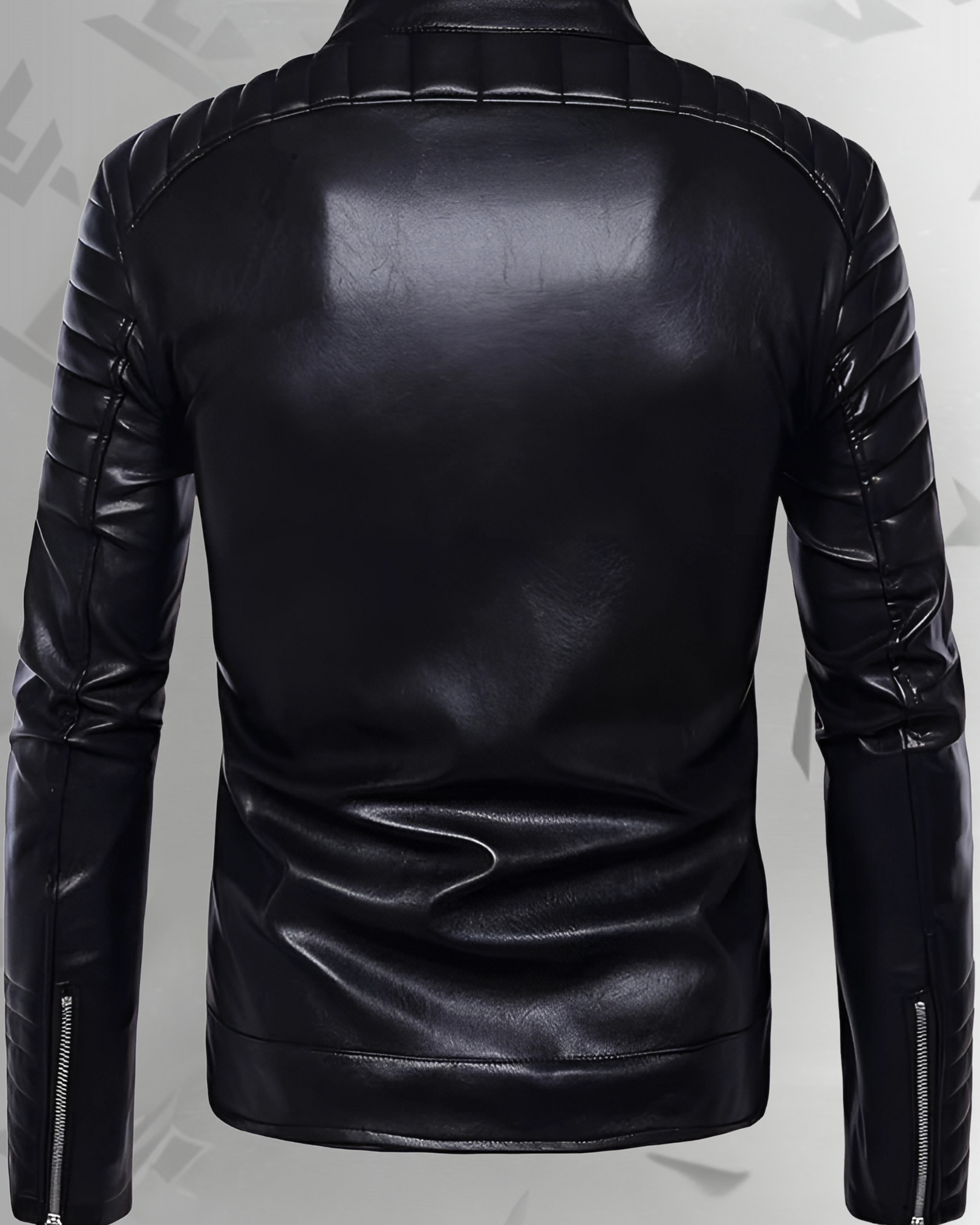 Slim Men Leather Jacket Multi-Zipper Design|