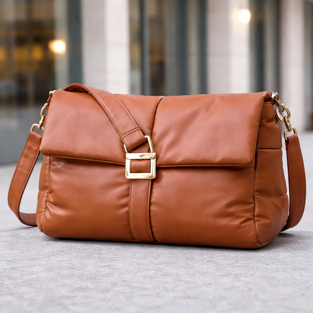 Luxury shearling leather outfit set