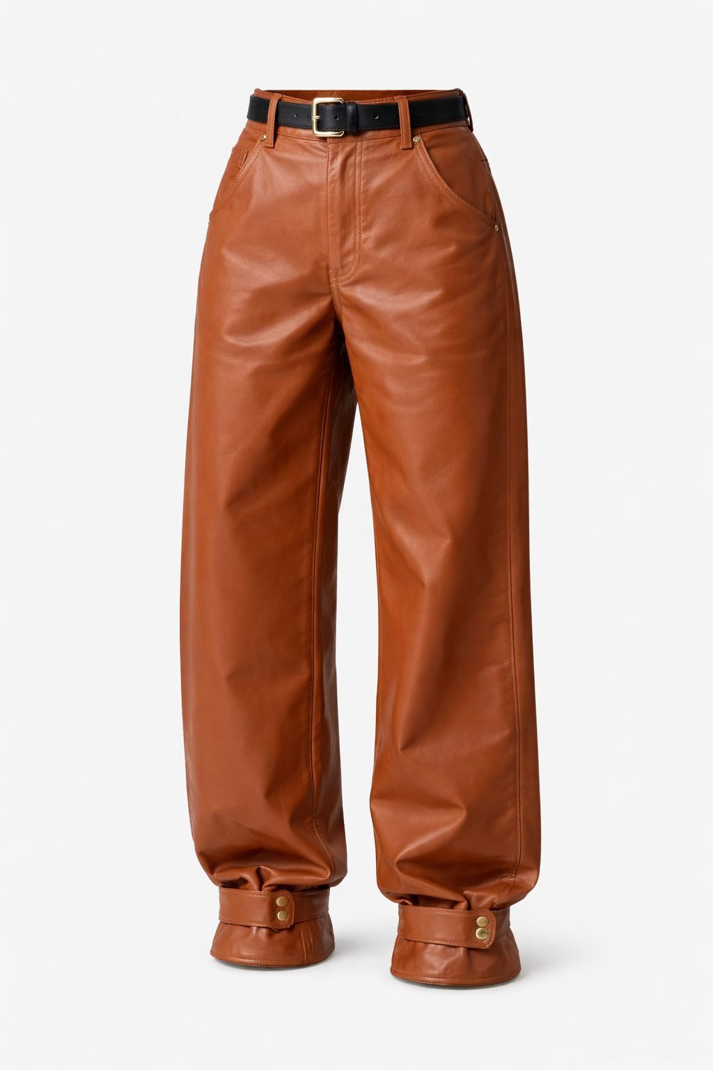 Luxury shearling leather outfit set