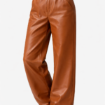 Luxury shearling leather outfit set
