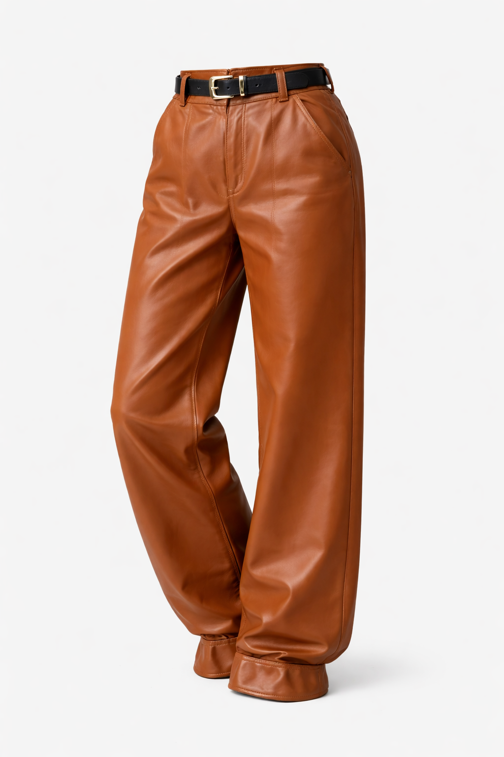 Luxury shearling leather outfit set